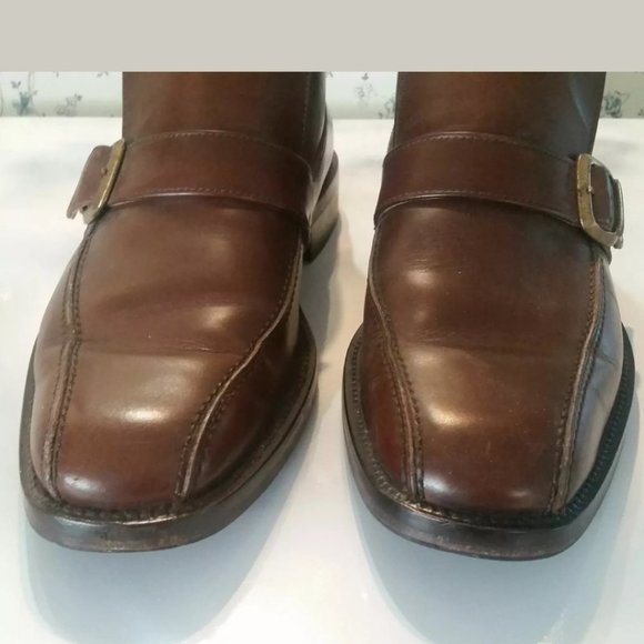 ET Wright Italian Leather Men\'s Monk Strap Dress Shoes Size 10B main image 4